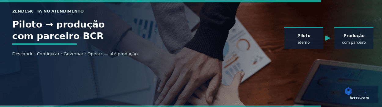 IA no atendimento Zendesk: do piloto ao parceiro que implementa