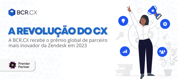 A Revolução do CX: A BCR.CX recebe o prêmio global de parceiro mais inovador da Zendesk em 2023